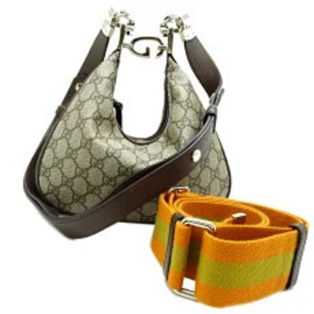 Gucci Attache Shoulder Bag GG Supreme Beige